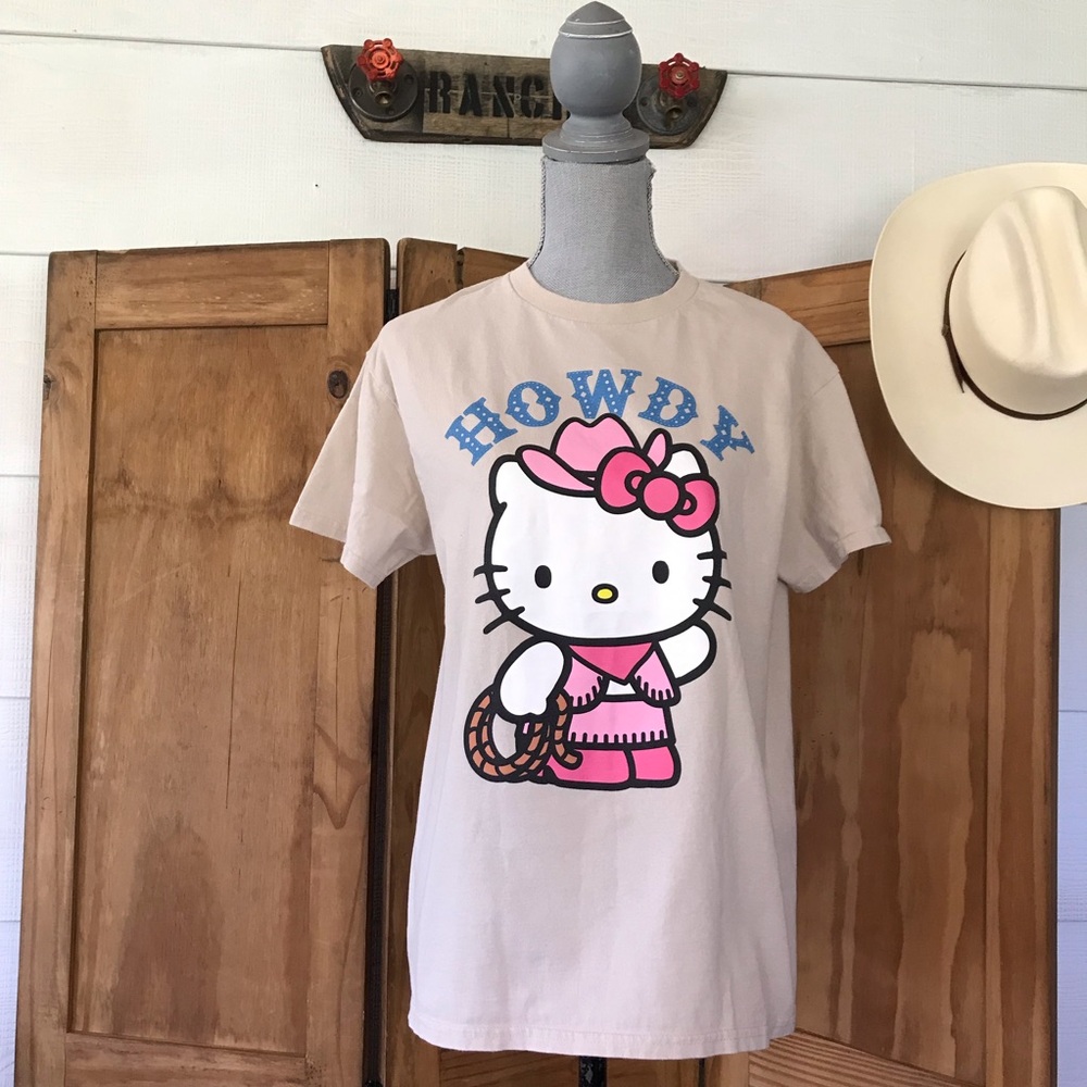 Hello Kitty 'Howdy' Pink Cowgirl Short Sleeve Shirt